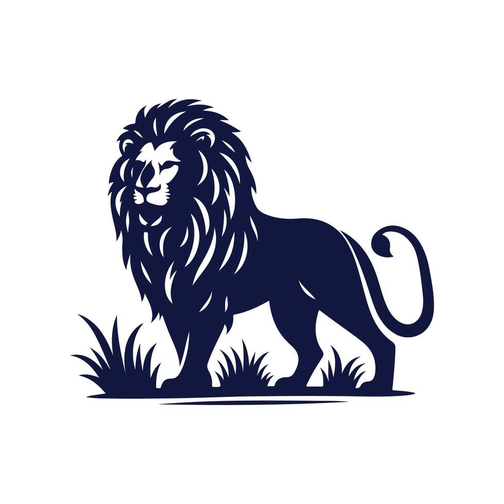Lion silhouette design illustration template vector
