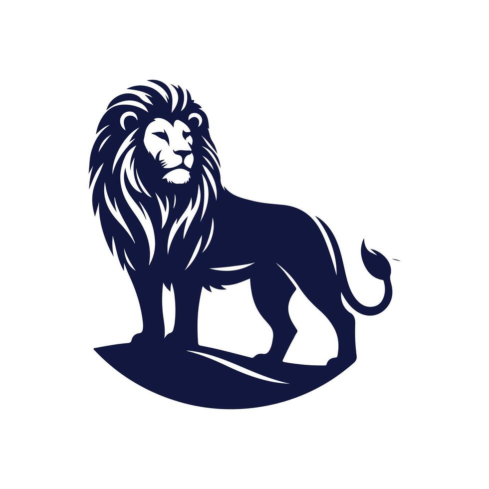 Lion silhouette design illustration template vector