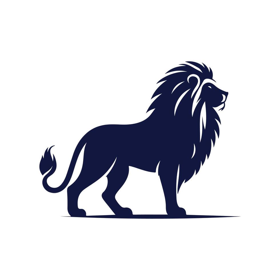 Lion silhouette design illustration template vector