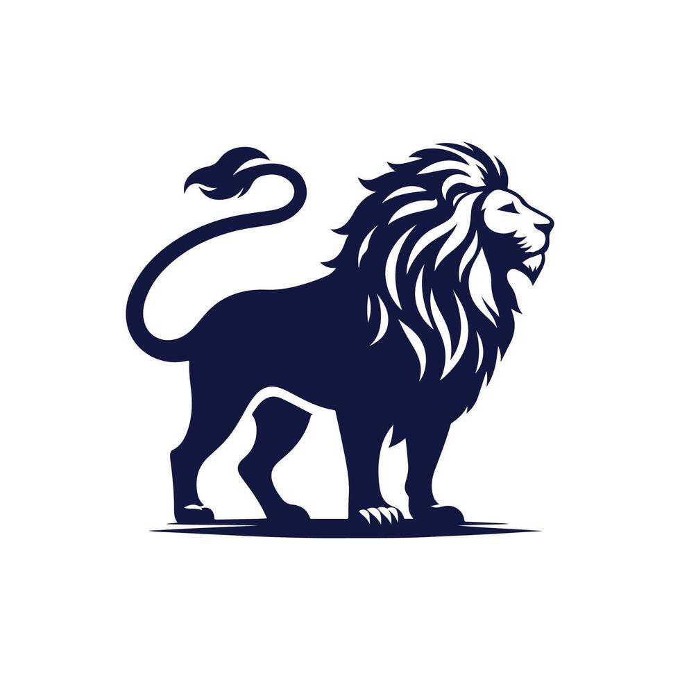 Lion silhouette design illustration template vector