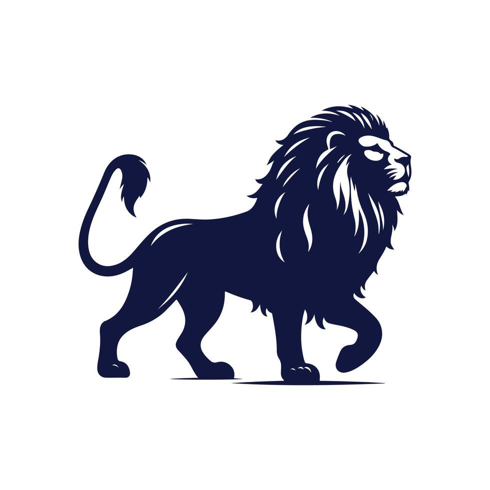 Lion silhouette design illustration template vector