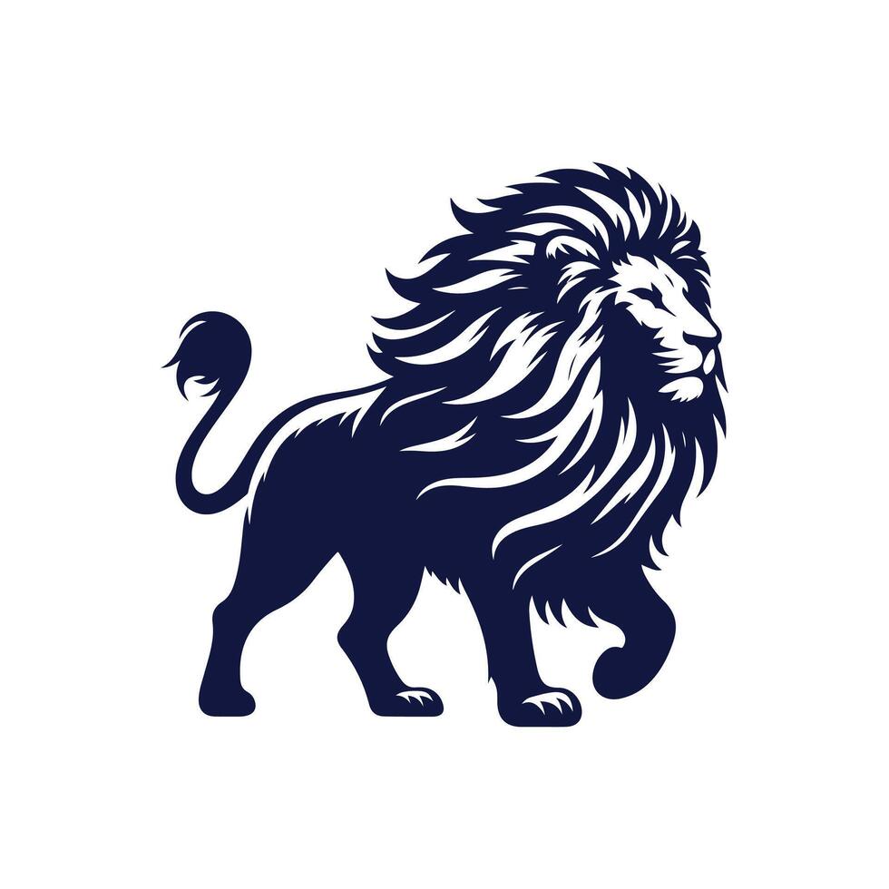 Lion silhouette design illustration template vector