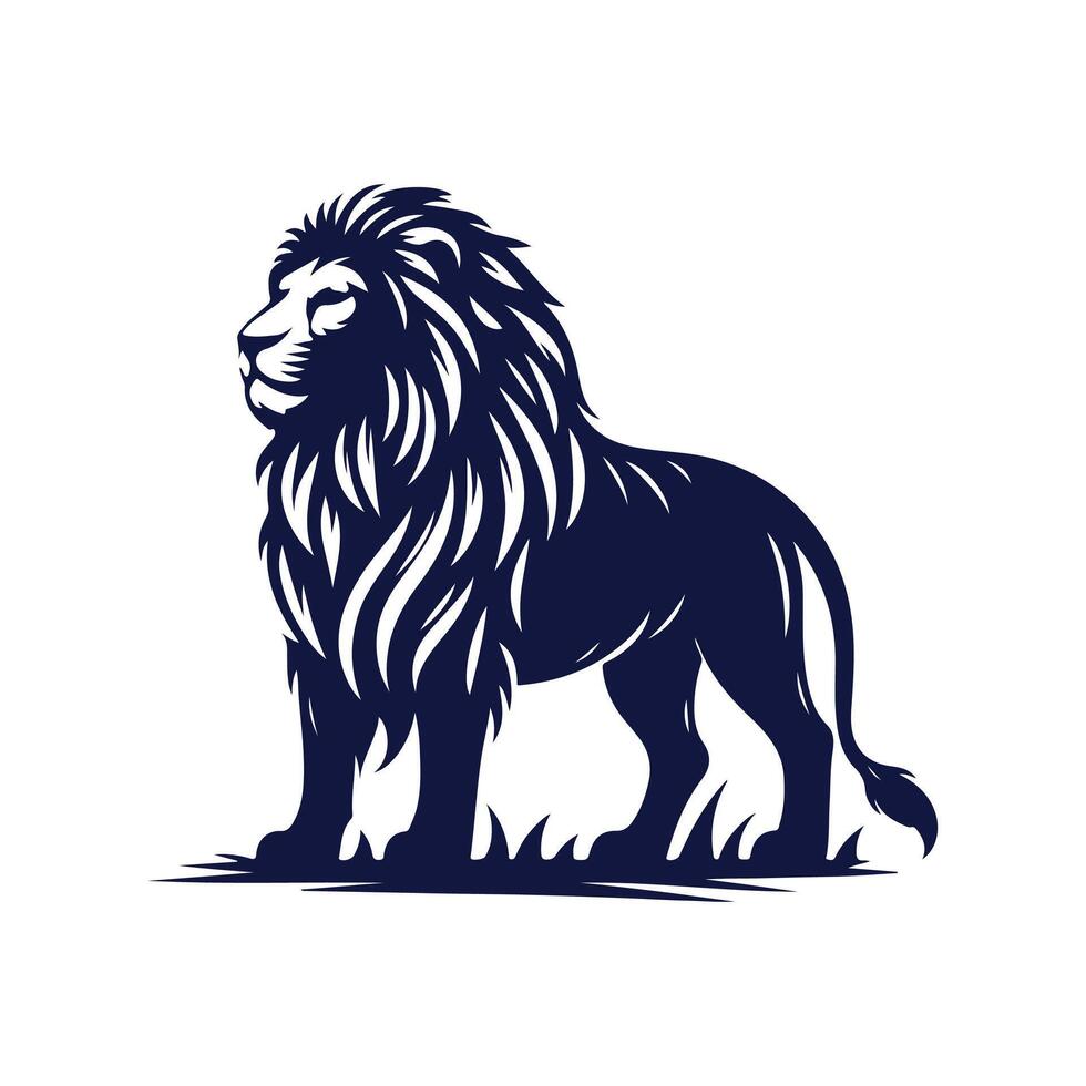 lion logo, illustration vector