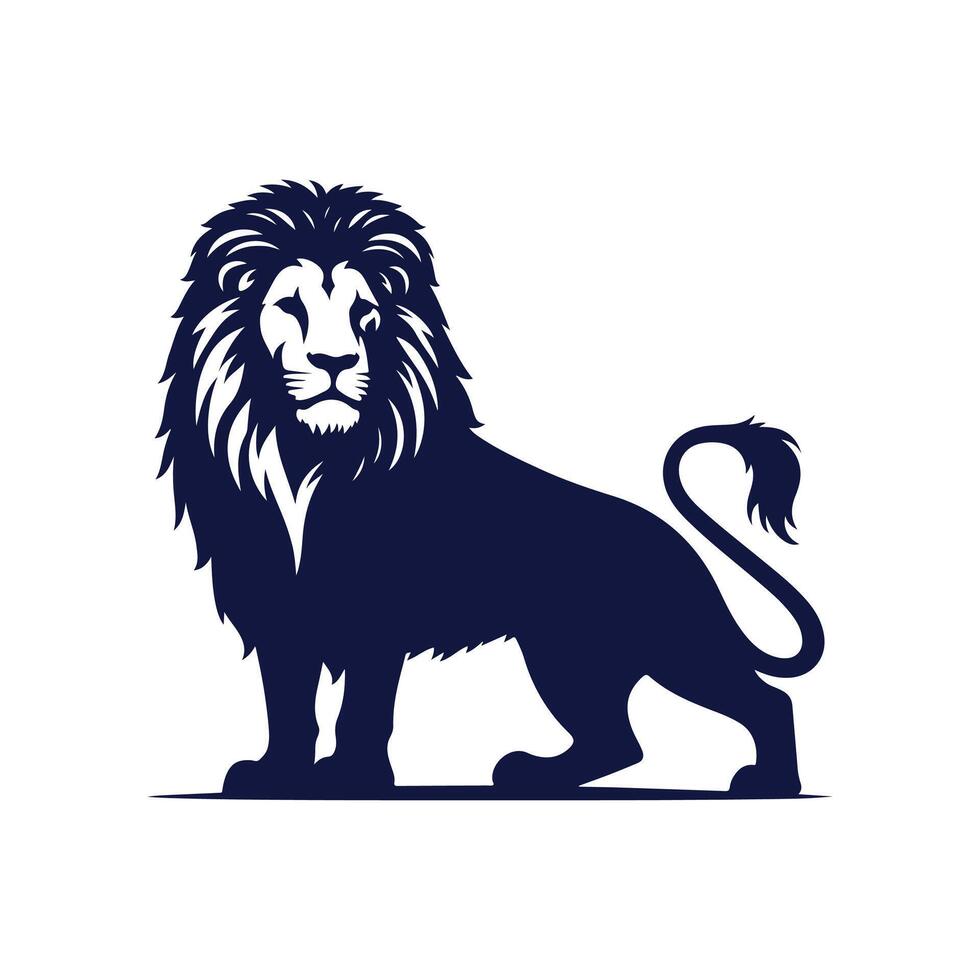 Lion silhouette design illustration template vector