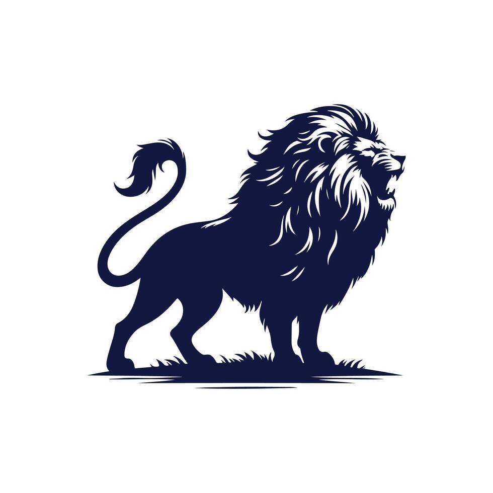 Lion silhouette design illustration template vector