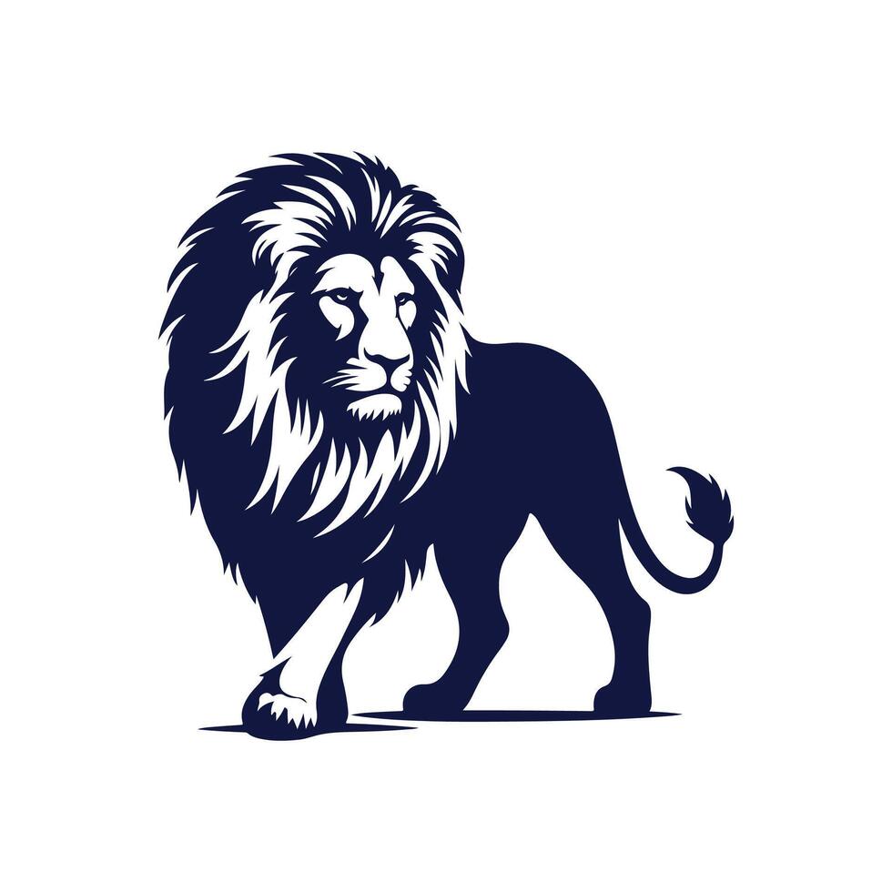 Lion silhouette design illustration template vector