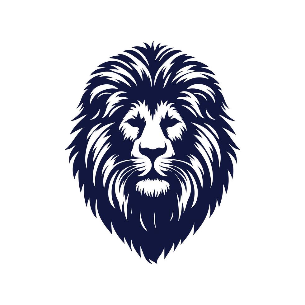 Lion silhouette design illustration template vector