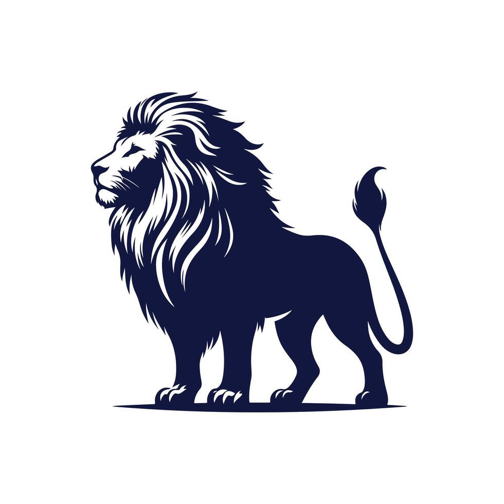 Lion silhouette design illustration template vector