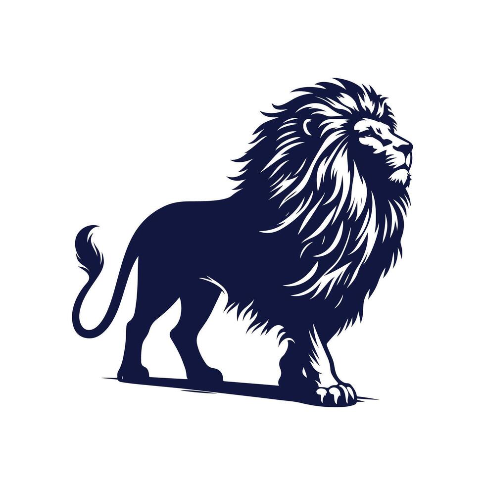 Lion silhouette design illustration template vector