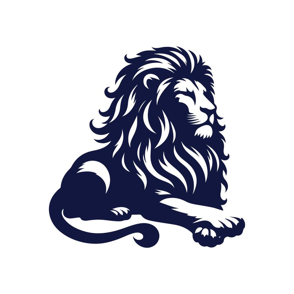 lion logo, illustration vector