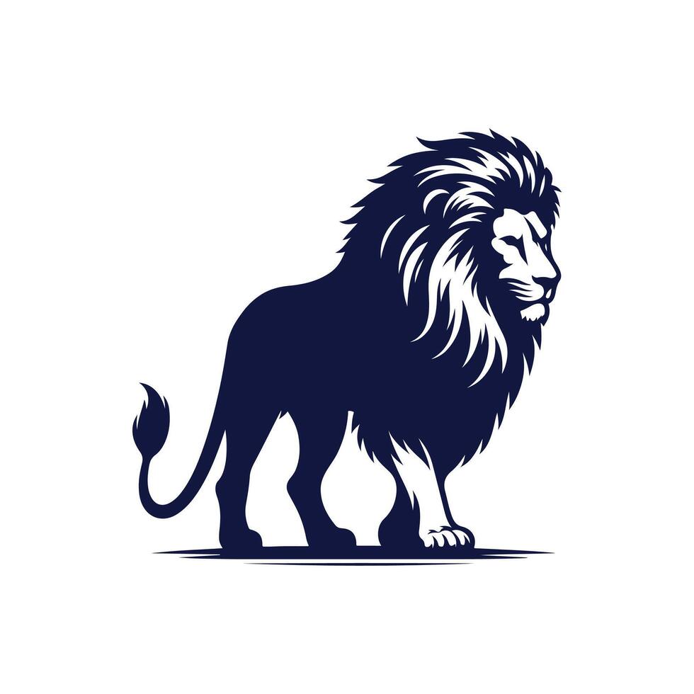 lion logo, illustration vector