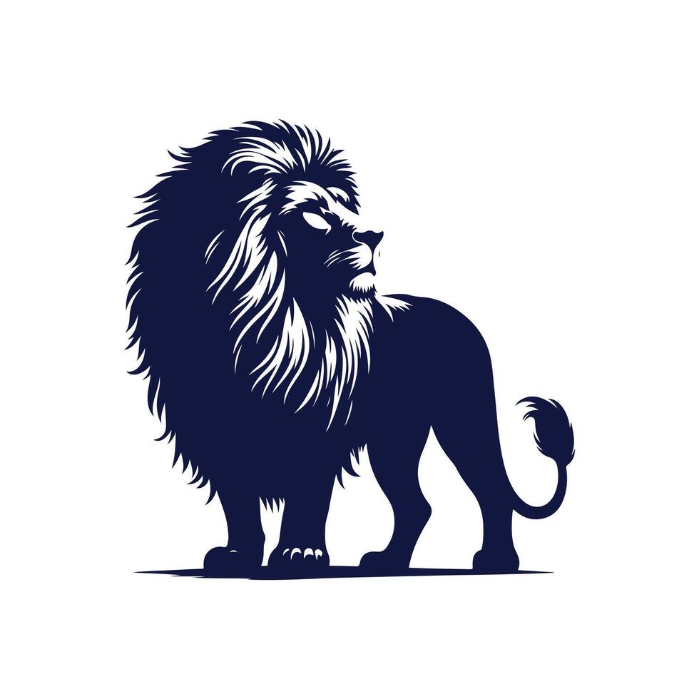 Lion silhouette design illustration template vector