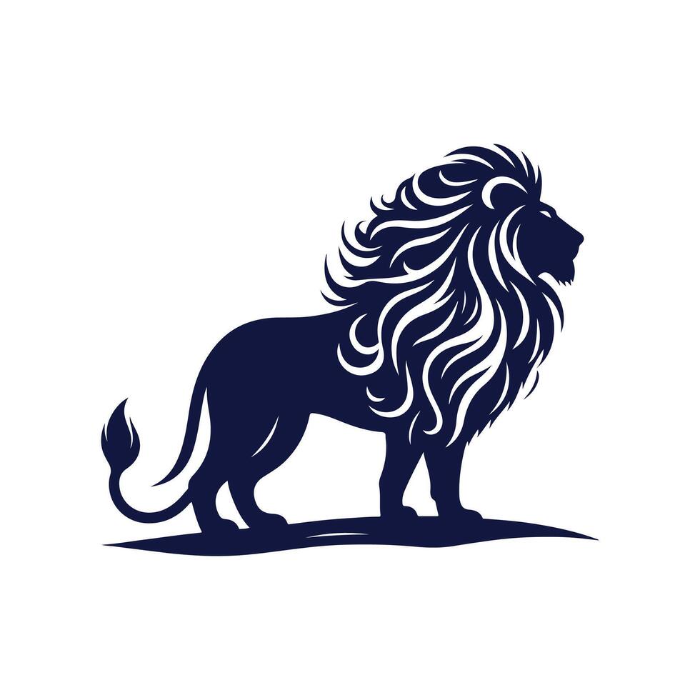 Lion silhouette design illustration template vector