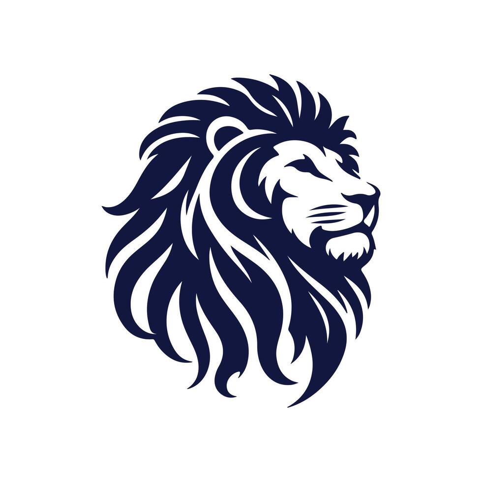 Lion silhouette design illustration template vector