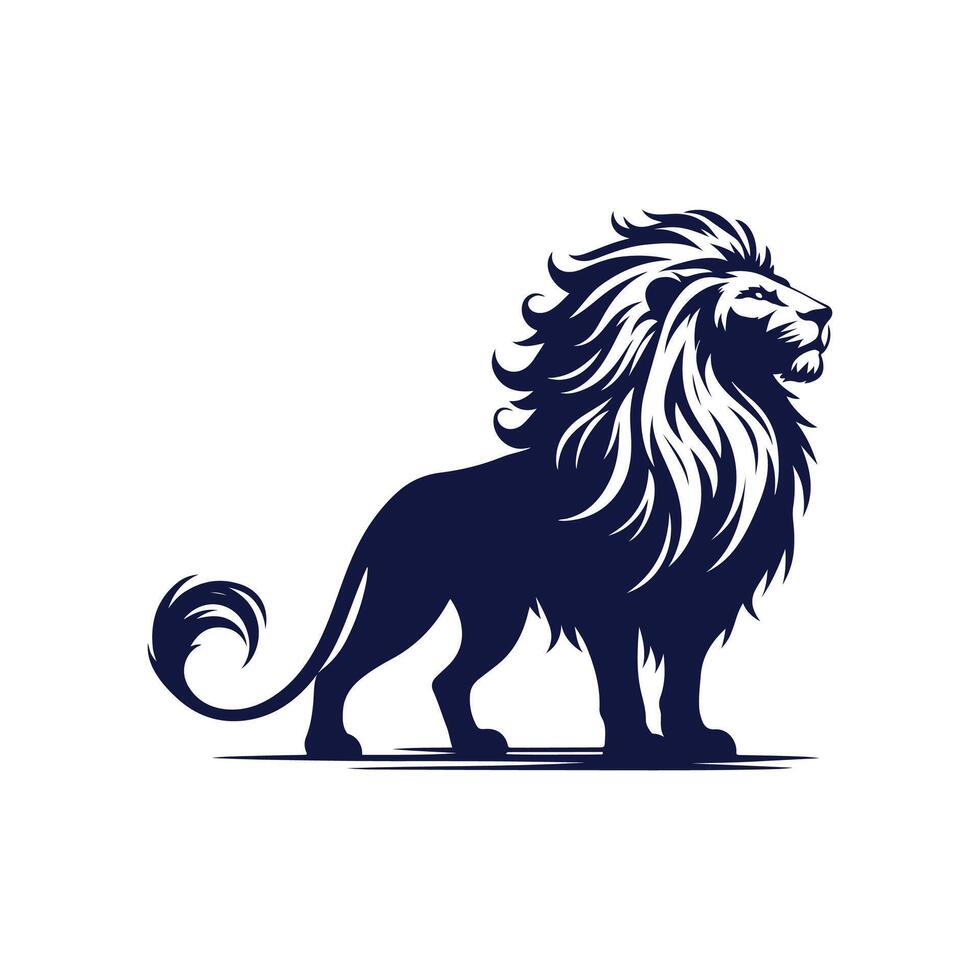 Lion silhouette design illustration template vector