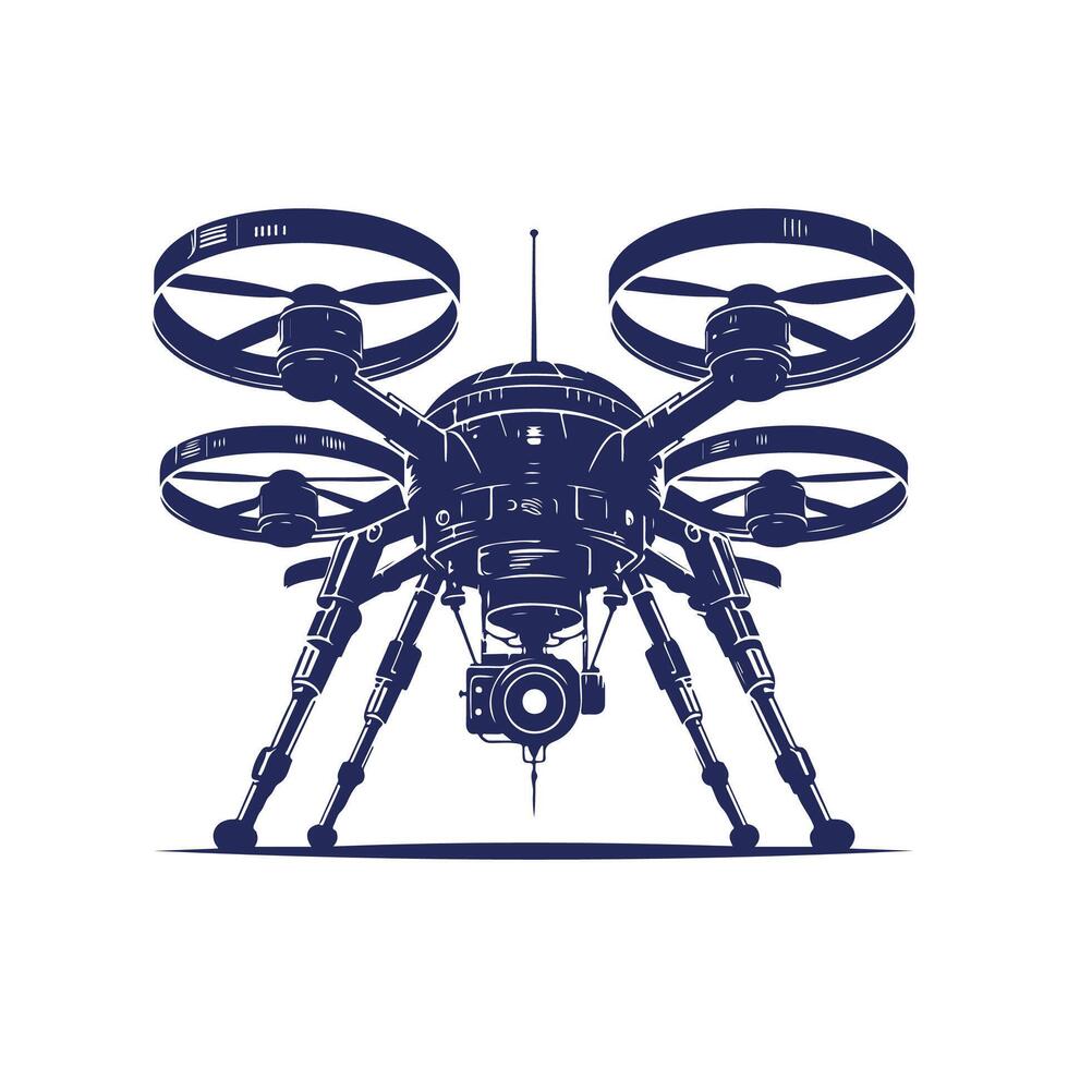 Drone silhouette Clip art isolated design illustration vector