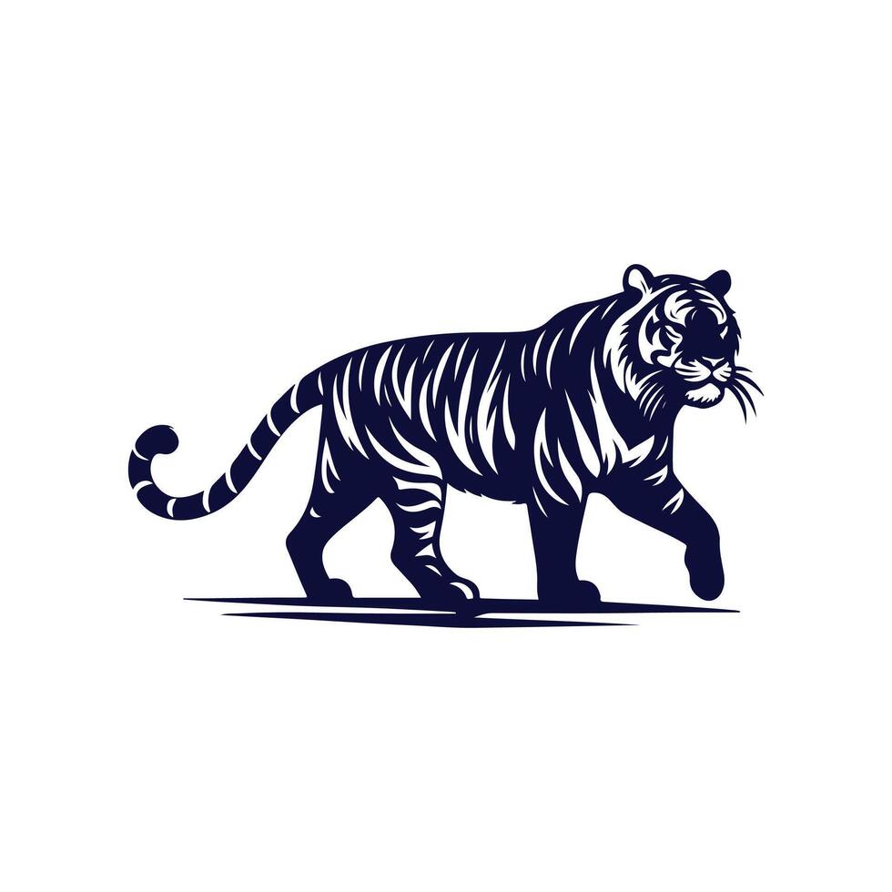 Tiger silhouette design illustration template vector