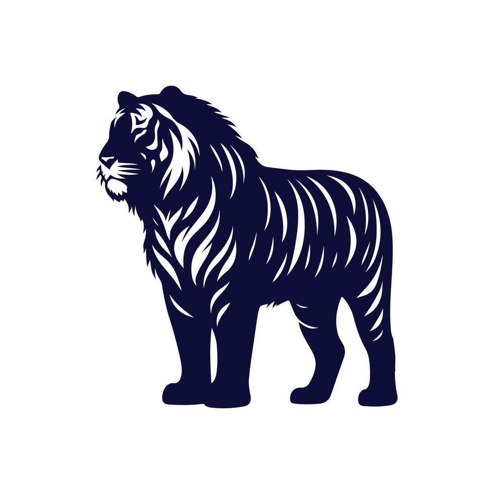 Tiger silhouette design illustration template vector