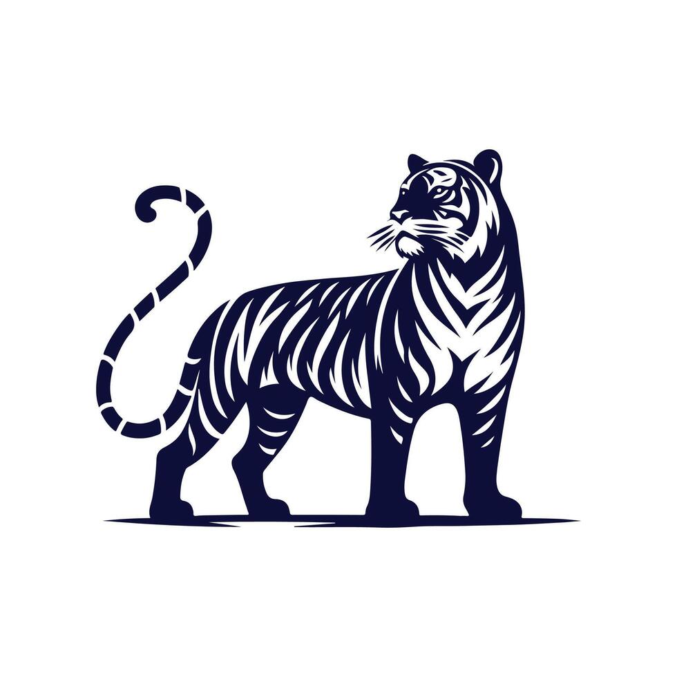 Tiger silhouette design illustration template vector