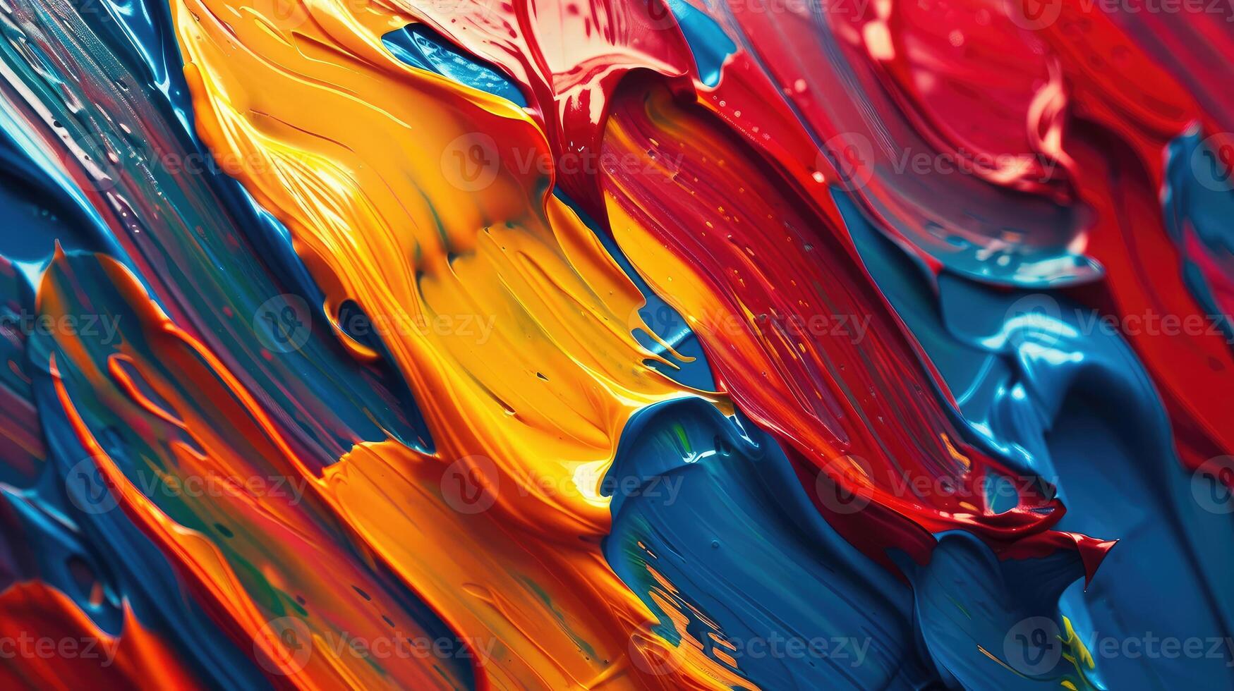 Abstract textured paint strokes in colored creating a dynamic and artistic pattern photo