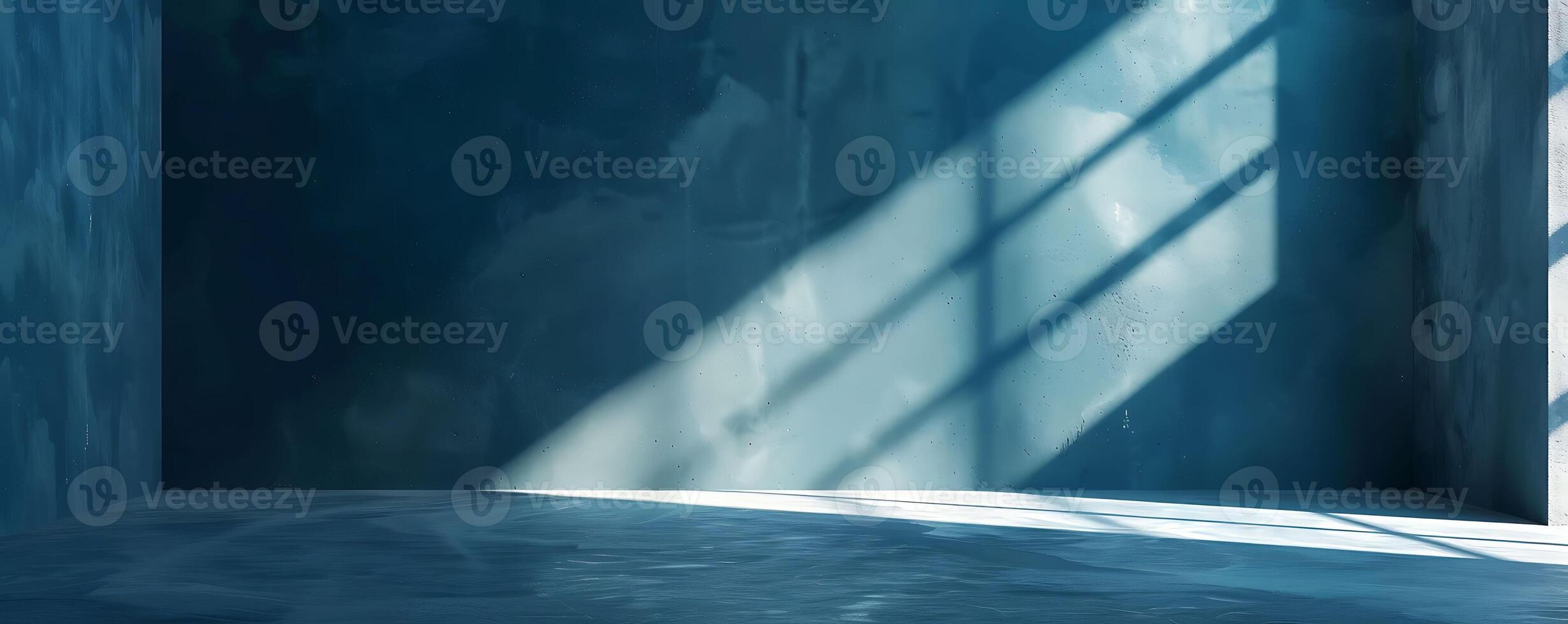 Minimalistic Dark Blue Wall Background for Display photo