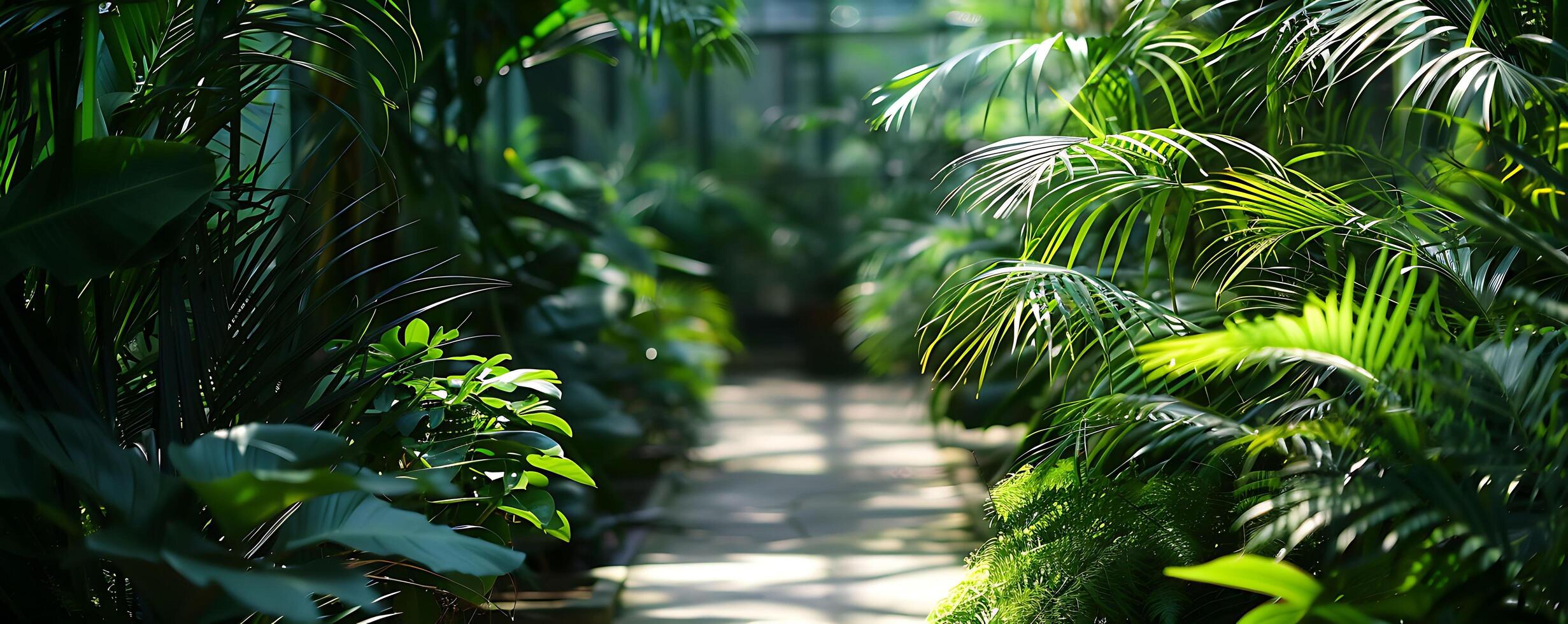 Abundance of Greenery Plants Background Conservatory photo