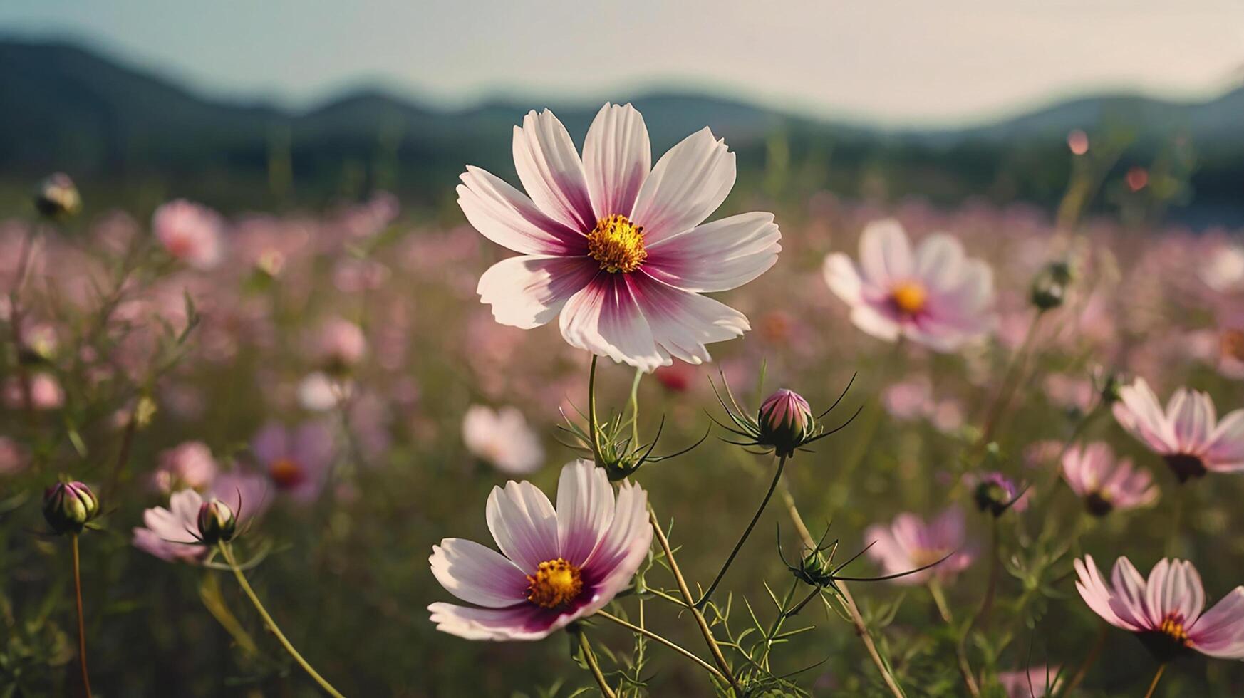 Natures beauty captured in colorful flower close up photo