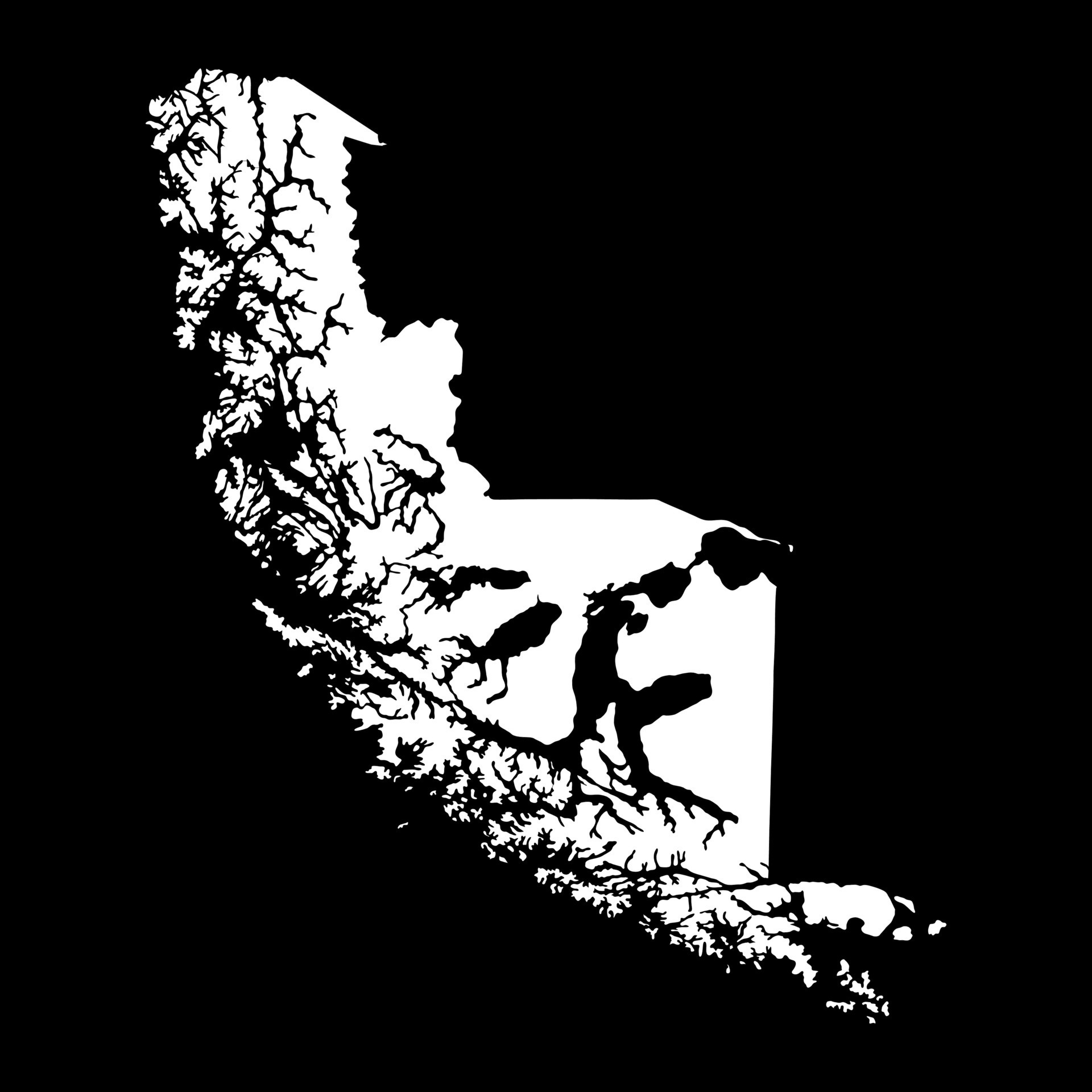 Magallanes region map, administrative division of Chile. 48023001 