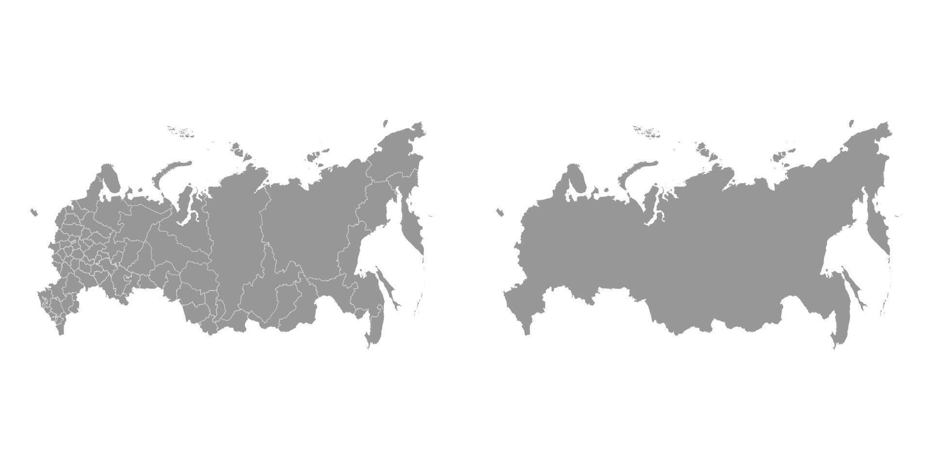 Russia map administrative divisions. illustration. vector