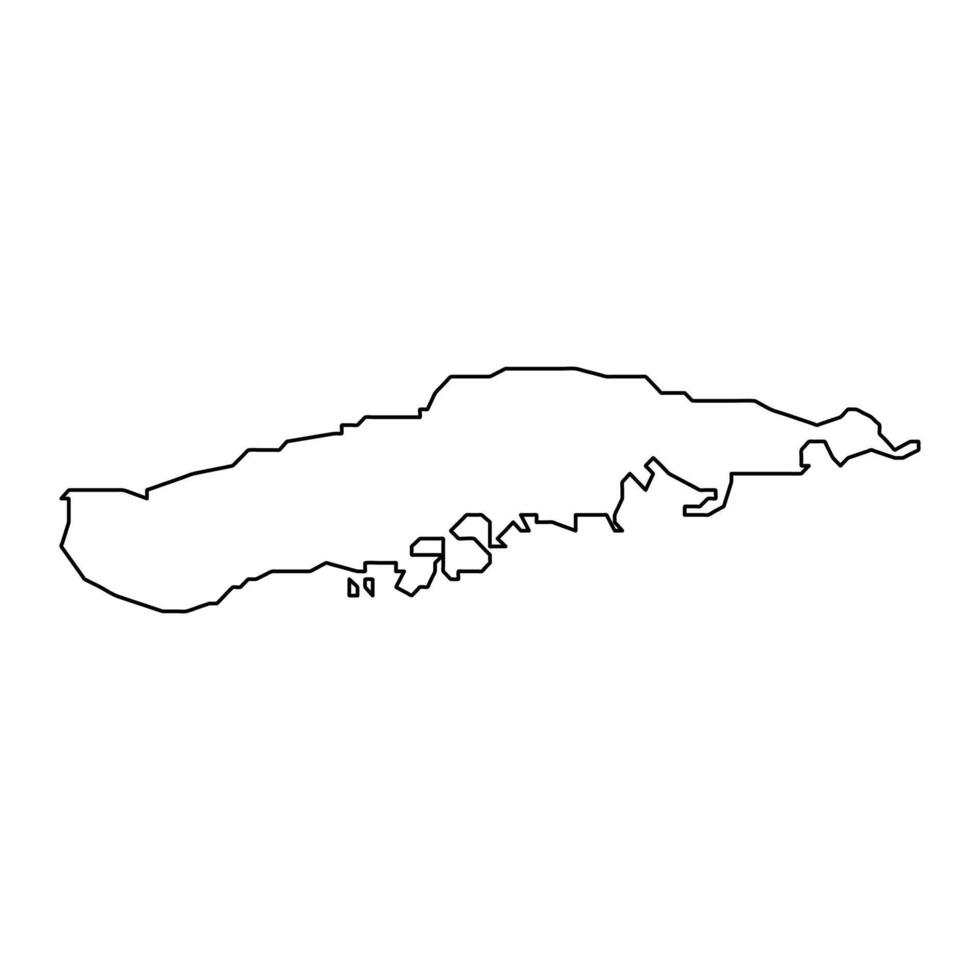 Vieques map, administrative division of Puerto Rico. illustration. vector