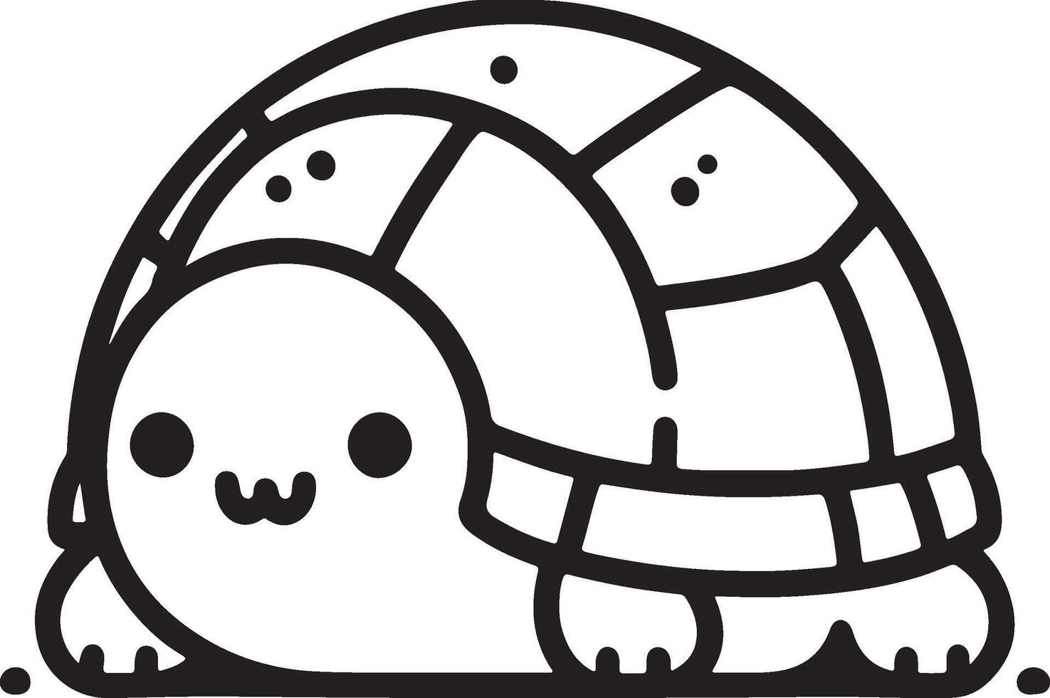Playful Tortoise Silhouette Line Art Set for Nature-Themed Designs vector