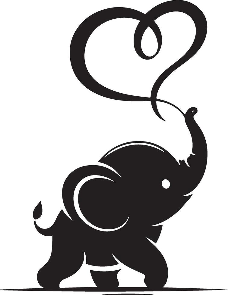 Cute baby elephant set featuring playful and adorable designs with hearts and balloons. Perfect for creative and child-friendly design projects vector