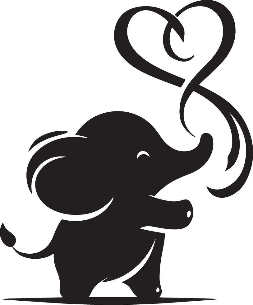 Cute baby elephant set featuring playful and adorable designs with hearts and balloons. Perfect for creative and child-friendly design projects vector
