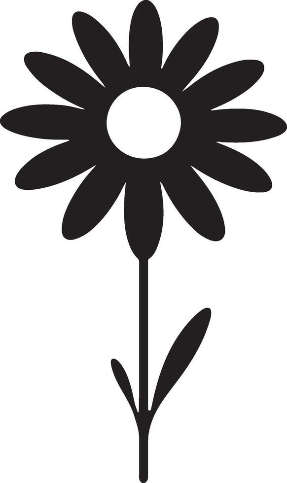 Floral daisy silhouette line art set capturing the playful and creative spirit of floral designs. Perfect for adding a touch of nature to design projects vector
