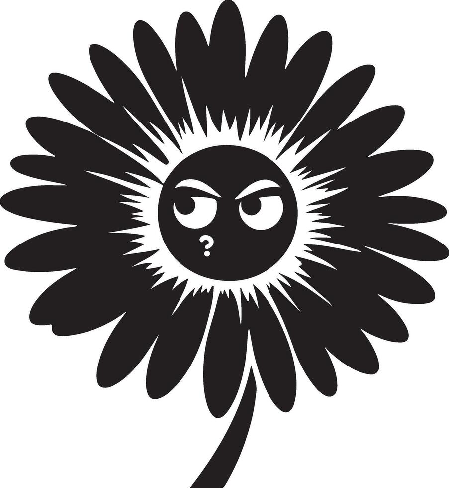 Floral daisy silhouette line art set capturing the playful and creative spirit of floral designs. Perfect for adding a touch of nature to design projects vector