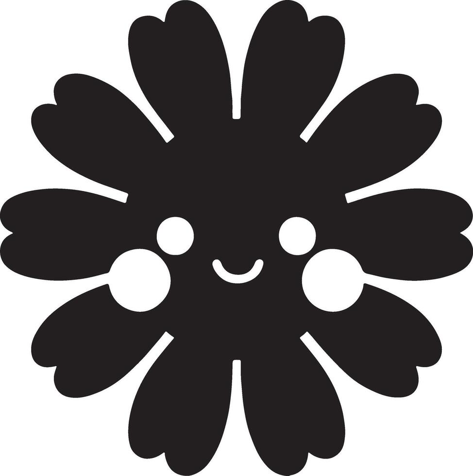 Floral daisy silhouette line art set capturing the playful and creative spirit of floral designs. Perfect for adding a touch of nature to design projects vector