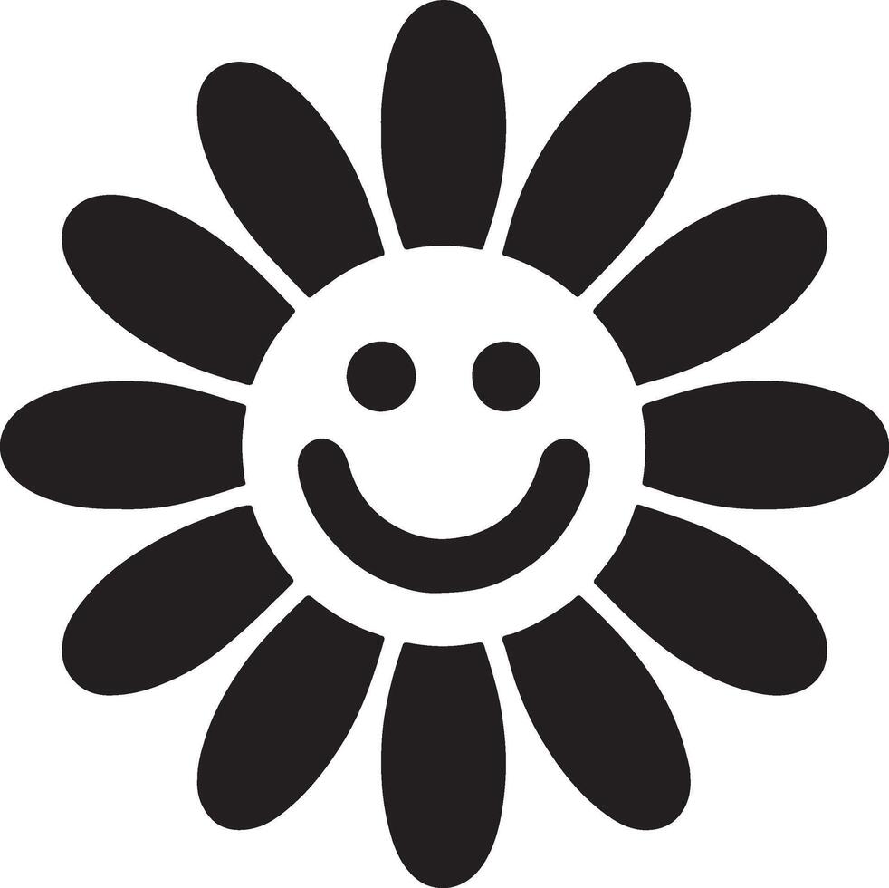 Floral daisy silhouette line art set capturing the playful and creative spirit of floral designs. Perfect for adding a touch of nature to design projects vector