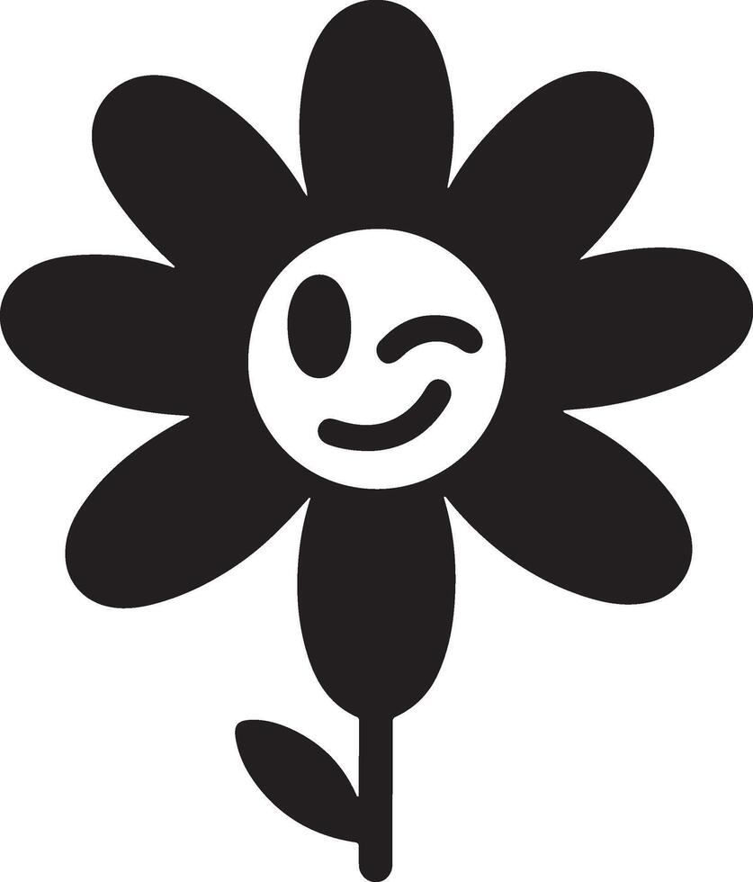 Floral daisy silhouette line art set capturing the playful and creative spirit of floral designs. Perfect for adding a touch of nature to design projects vector