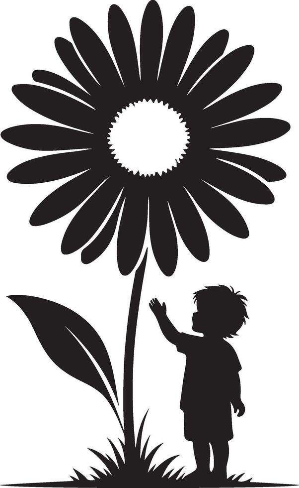 Floral daisy silhouette line art set capturing the playful and creative spirit of floral designs. Perfect for adding a touch of nature to design projects vector