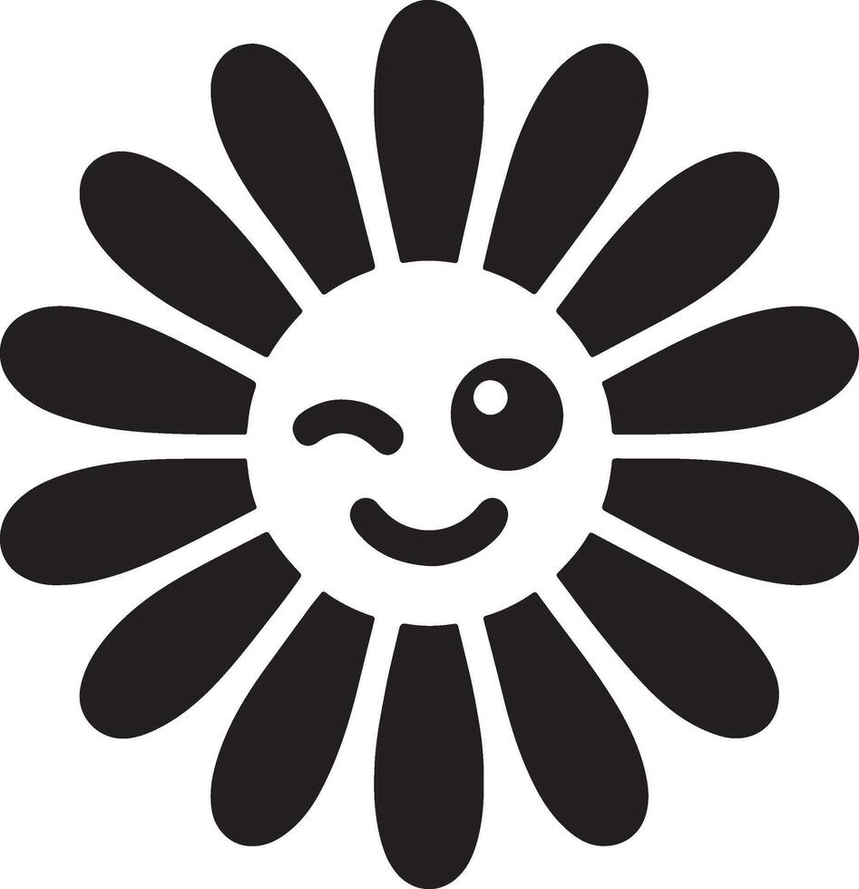 Floral daisy silhouette line art set capturing the playful and creative spirit of floral designs. Perfect for adding a touch of nature to design projects vector