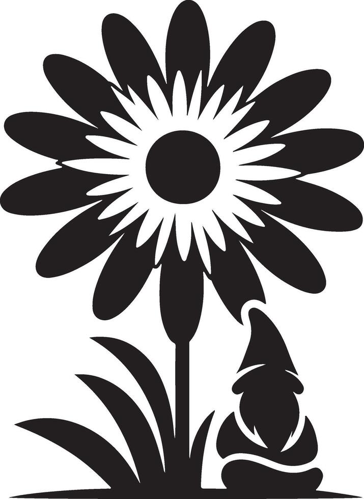 Floral daisy silhouette line art set capturing the playful and creative spirit of floral designs. Perfect for adding a touch of nature to design projects vector