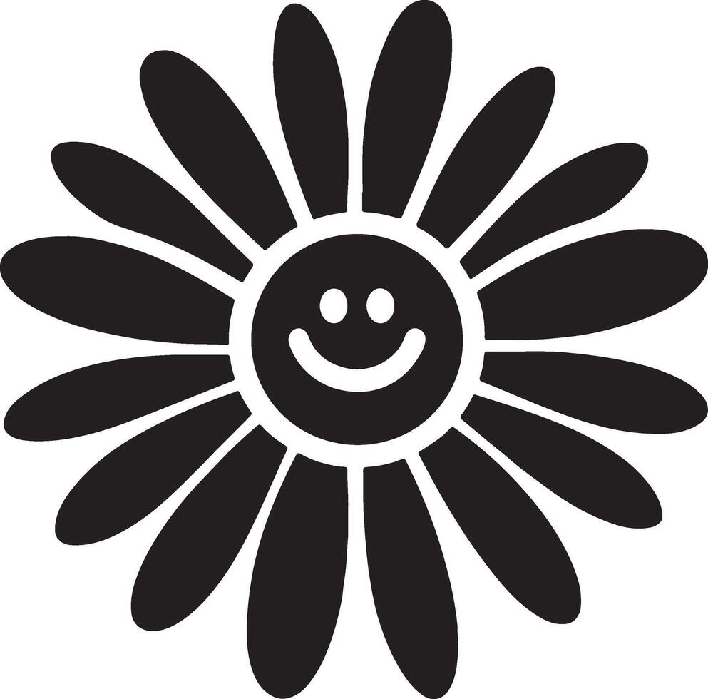 Floral daisy silhouette line art set capturing the playful and creative spirit of floral designs. Perfect for adding a touch of nature to design projects vector