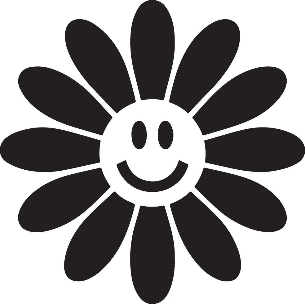Floral daisy silhouette line art set capturing the playful and creative spirit of floral designs. Perfect for adding a touch of nature to design projects vector