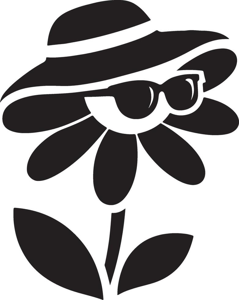 Floral daisy silhouette line art set capturing the playful and creative spirit of floral designs. Perfect for adding a touch of nature to design projects vector
