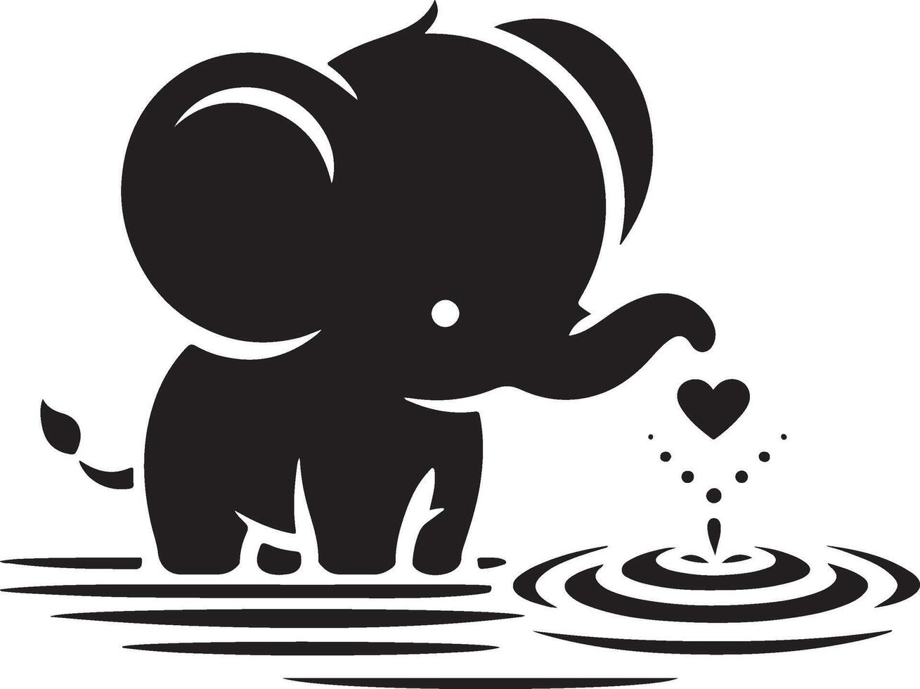 Cute baby elephant set featuring playful and adorable designs with hearts and balloons. Perfect for creative and child-friendly design projects vector