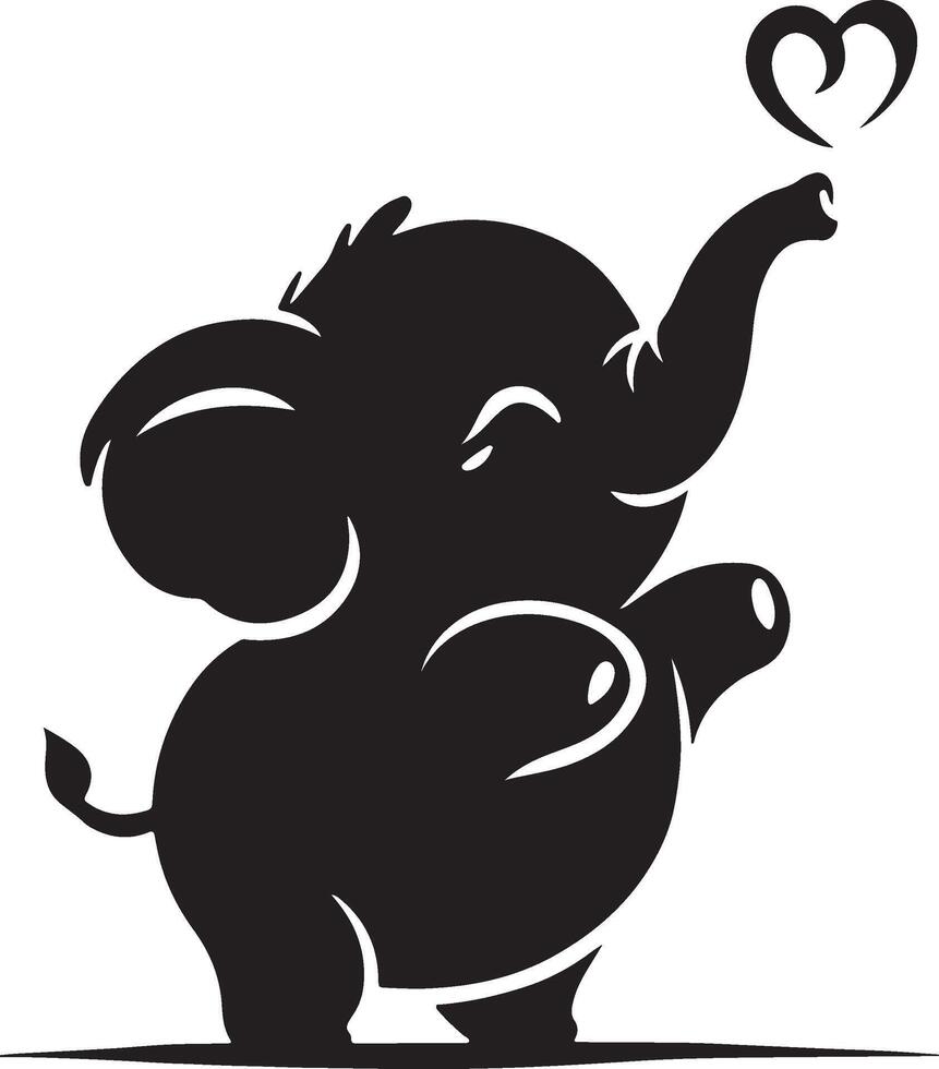 Cute baby elephant set featuring playful and adorable designs with hearts and balloons. Perfect for creative and child-friendly design projects vector