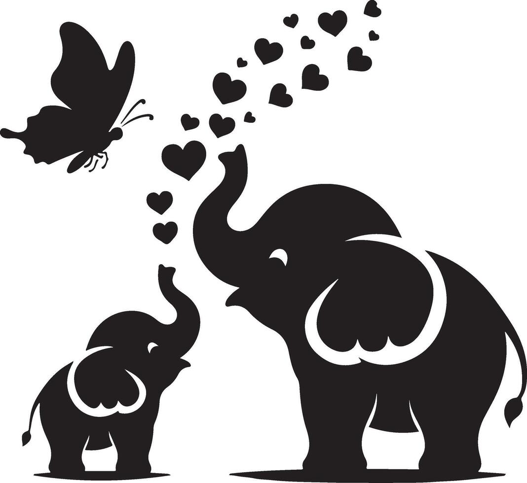 Cute baby elephant set featuring playful and adorable designs with hearts and balloons. Perfect for creative and child-friendly design projects vector