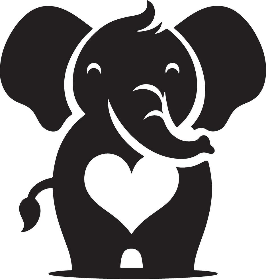 Cute baby elephant set featuring playful and adorable designs with hearts and balloons. Perfect for creative and child-friendly design projects vector