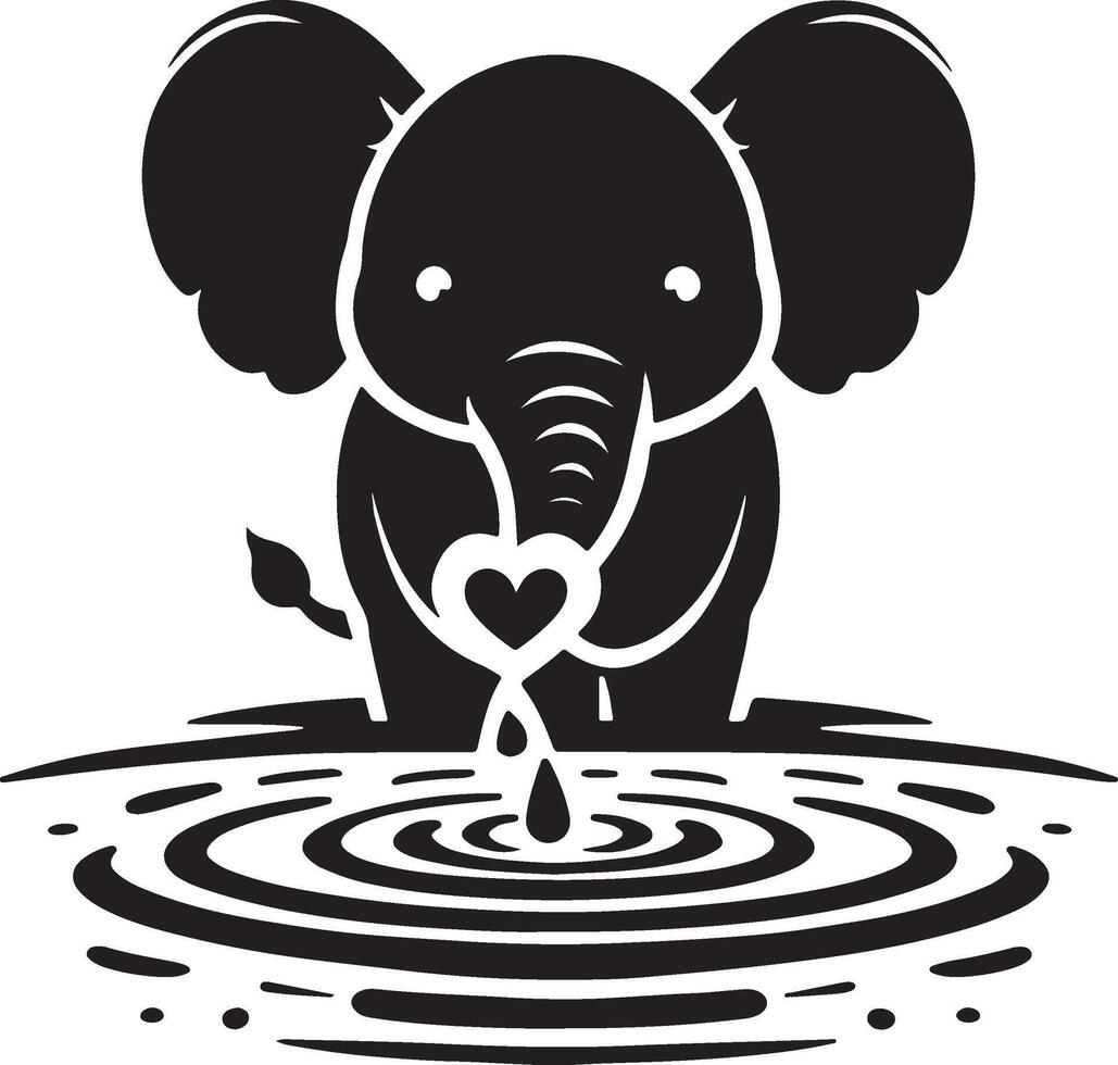 Cute baby elephant set featuring playful and adorable designs with hearts and balloons. Perfect for creative and child-friendly design projects vector