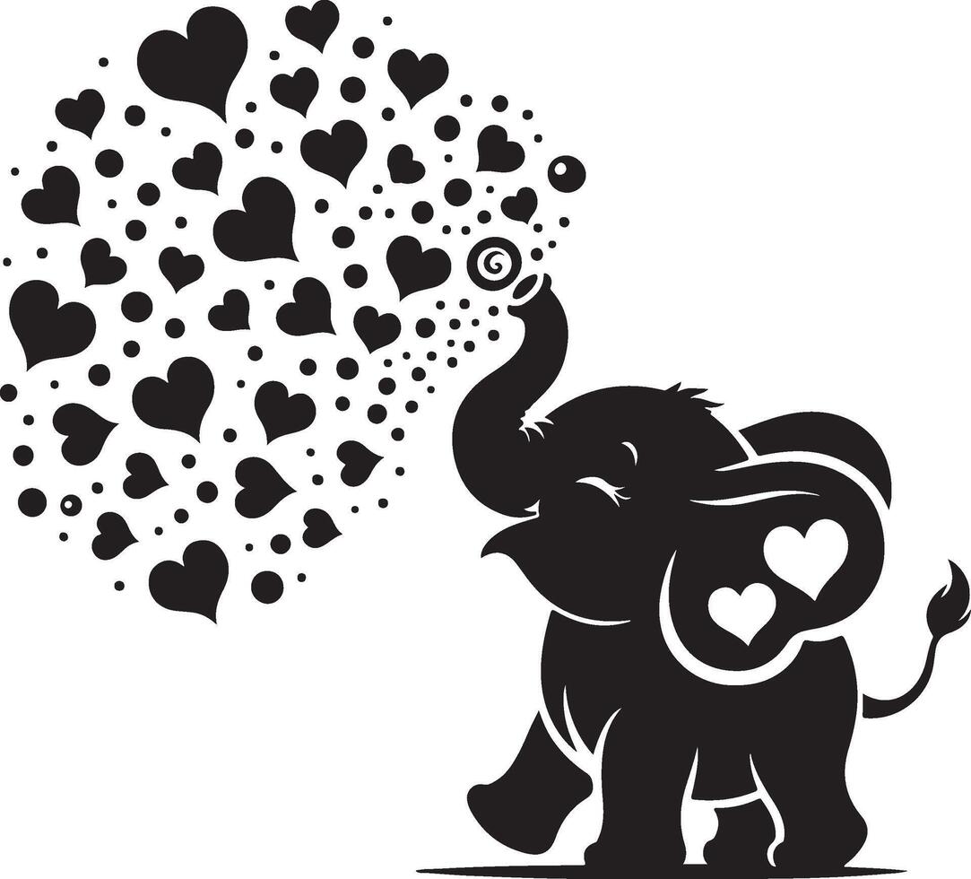 Cute baby elephant set featuring playful and adorable designs with hearts and balloons. Perfect for creative and child-friendly design projects vector
